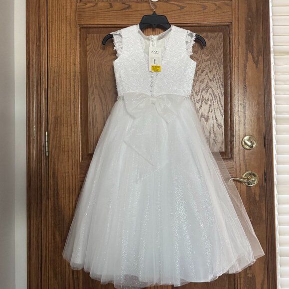 First Communion / Jr. Bridesmaid -Joan Calabrese Tulle Dress - Size 7 - … - Picture 10 of 15